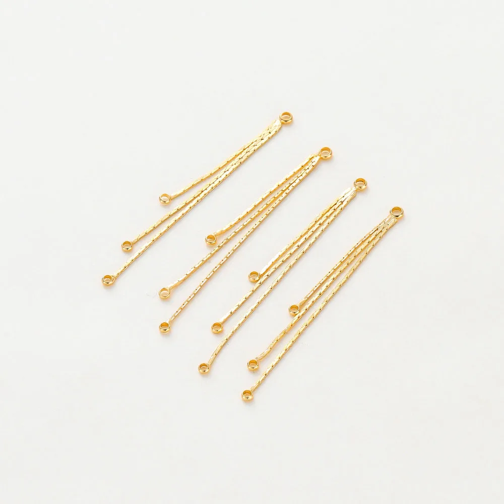 

58MM 14K 18K Gold Color Plated Brass Chain Tassel Charms Jewerly Making Diy Jewelry Findings Accessories Wholesal