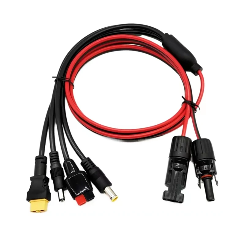 

Solar Panel Connection Cable Power Plug Adapter MC4 TO XT60 5521 Anderson 7909 Male Conn Outdoor Power Charging Line