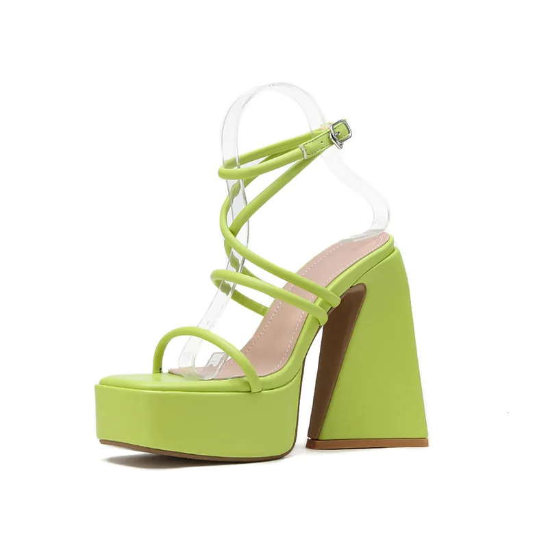 New Summer Platform Sandals Women Shoes Open Toe Ankle Strap Fashion Shoes Woman High Quality Strange Style Ladies Sandals