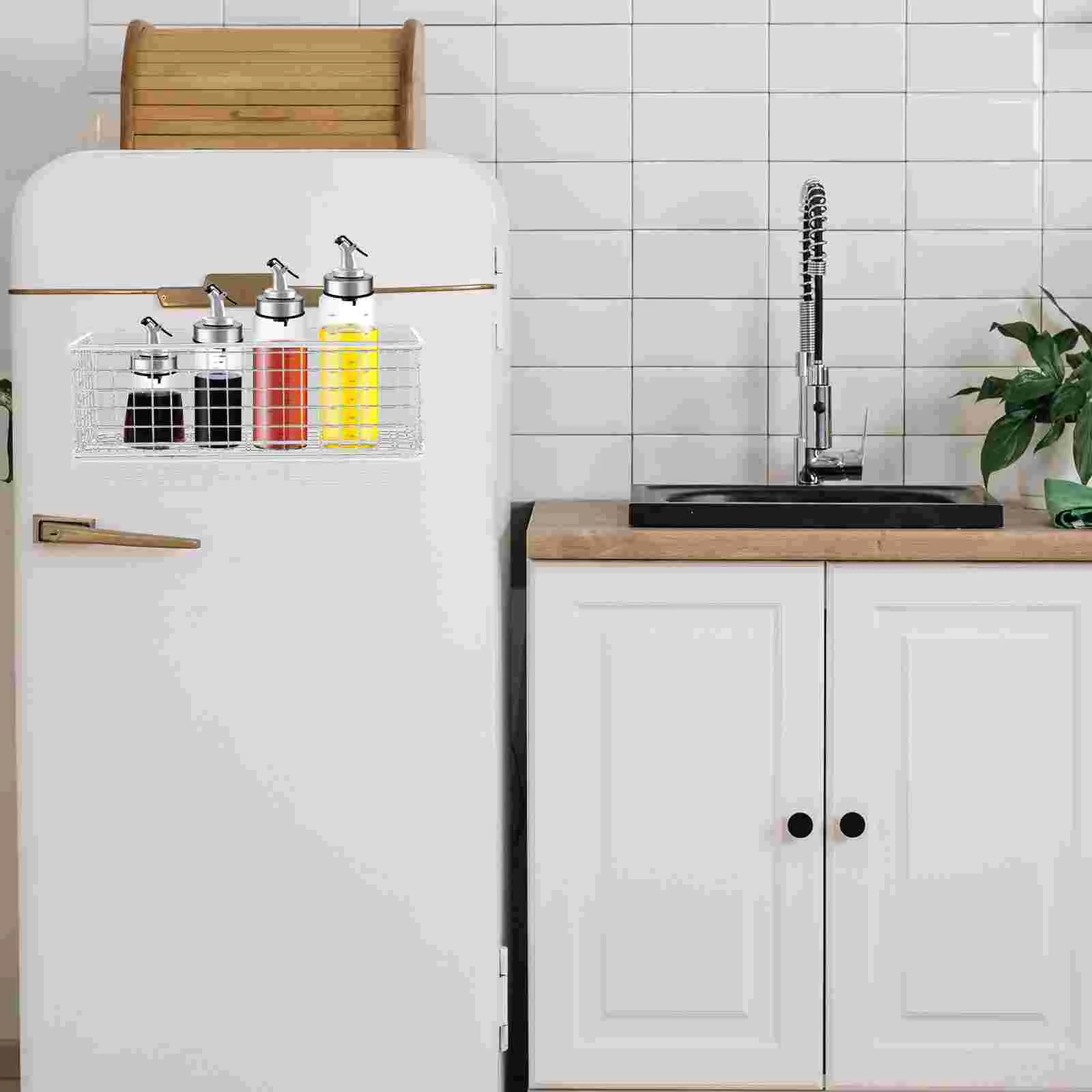 Магнитная подвесная корзина для холодильника органайзер полка дверная стойка