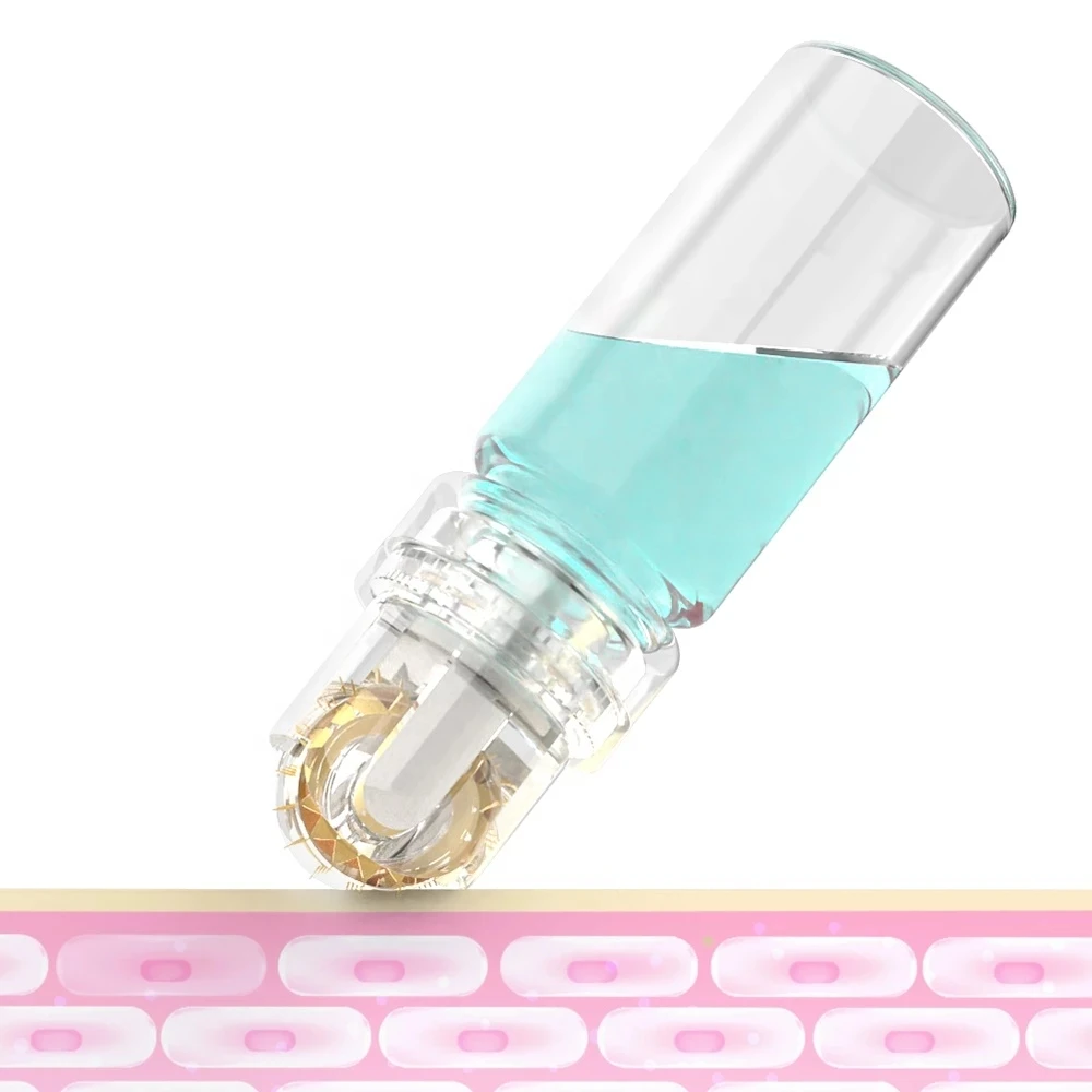 

Gold Microneedle Hydra Derma Roller 64 Pin 20Pin Beauty Salon Home Face Automatic Import Instrument Acne Printing Skin Booster