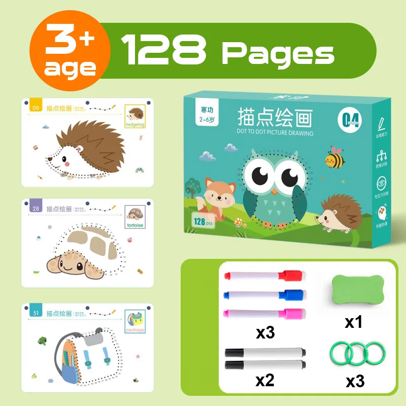 

Magical Tracing Workbook Set Reusable Calligraphy Practice Drawing Copybook Learning Game Early Educational Logical Toys