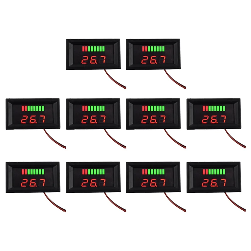

Car Battery Charge Level Indicator 6V 12V 24V 36V 48V 60V Lithium Battery Capacity Meter Test Display LED