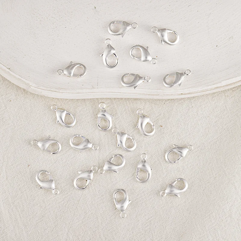 Gold and Silver Color Lobster Claw Clasps For Diy Necklace Bracelet Making Jewelry Connector Findings Brass Hooks Fasteners