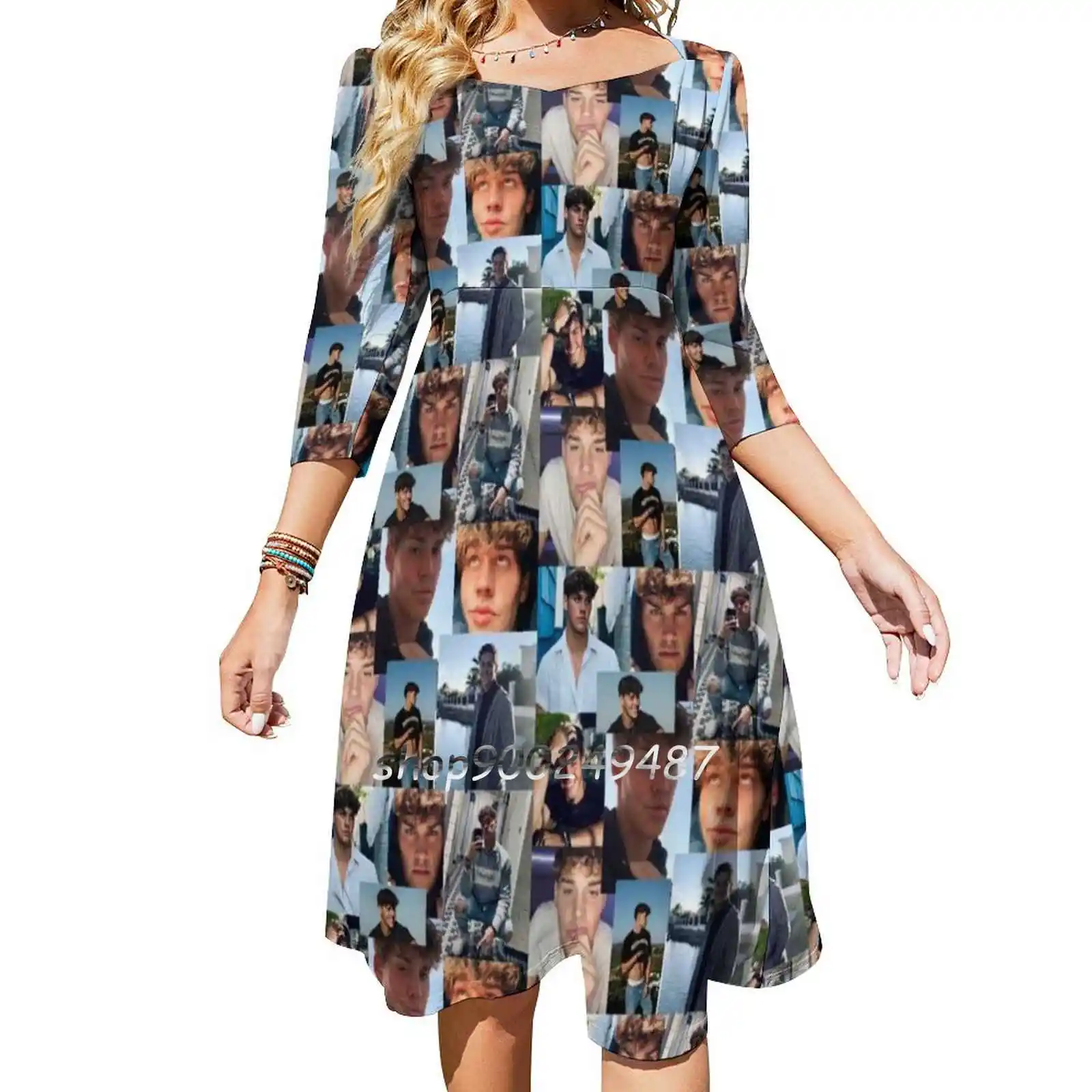 

Женское облегающее платье с квадратным вырезом, с поясом