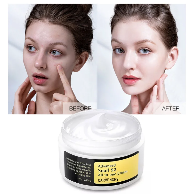 

Snail Face Cream Collagen Acid Moisturizing Anti-aging Nourishing Essence Shrink Pores Acne Treatment Facial Sensitive Skin Care