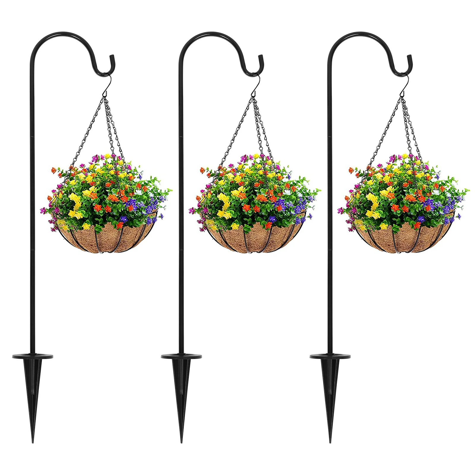 

Hooks Hangingplant Outdoor Hook Shepherds Garden Stand Standsshepherd Ground Shepards Gardening Tool Plug Basket Iron Hangers