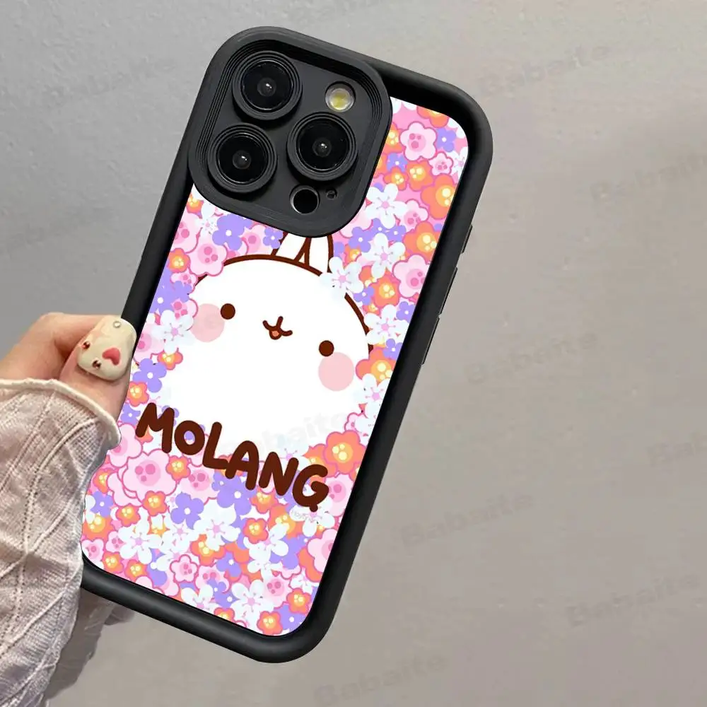 Милый чехол с белым кроликом Моланг для iPhone 17 16 15 14 13 12 11 Pro Max Plus (art.: 3920dc9562789) - 3920dc9562789