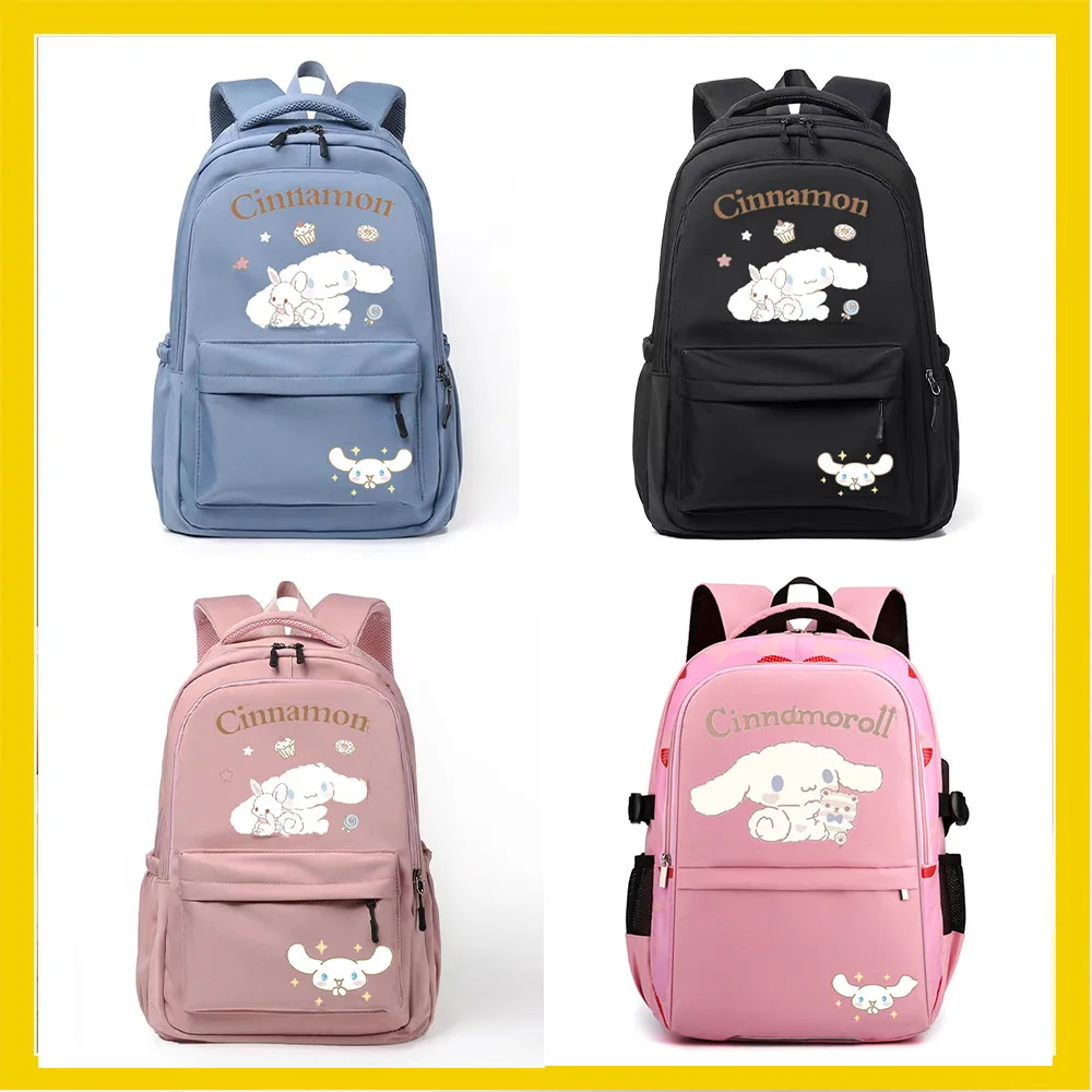 

Sanrio Schoolbag for Kids Kuromi Cinnamoroll Anime Girls Large Capacity Students Cartoon Travel Girls Boys Grades 3-6 Backpack