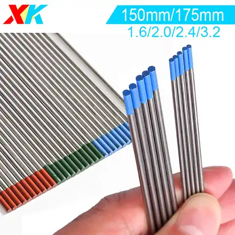 Welding consumables, Tig WT20 WC20 WL15 rods, tungsten electrodes 1.6 2.4 3.2 mm WL20 WP WZ8 150 mm/175 mm