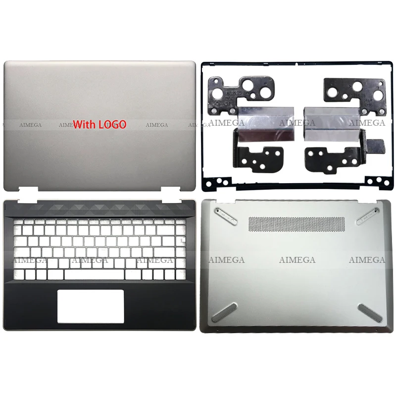 

NEW Laptop For HP Pavilion X360 14-DH 14-DH003TU L52873-001Laptop LCD Back Cover/Front Bezel/Hinges/Palmrest/Bottom Case Silver