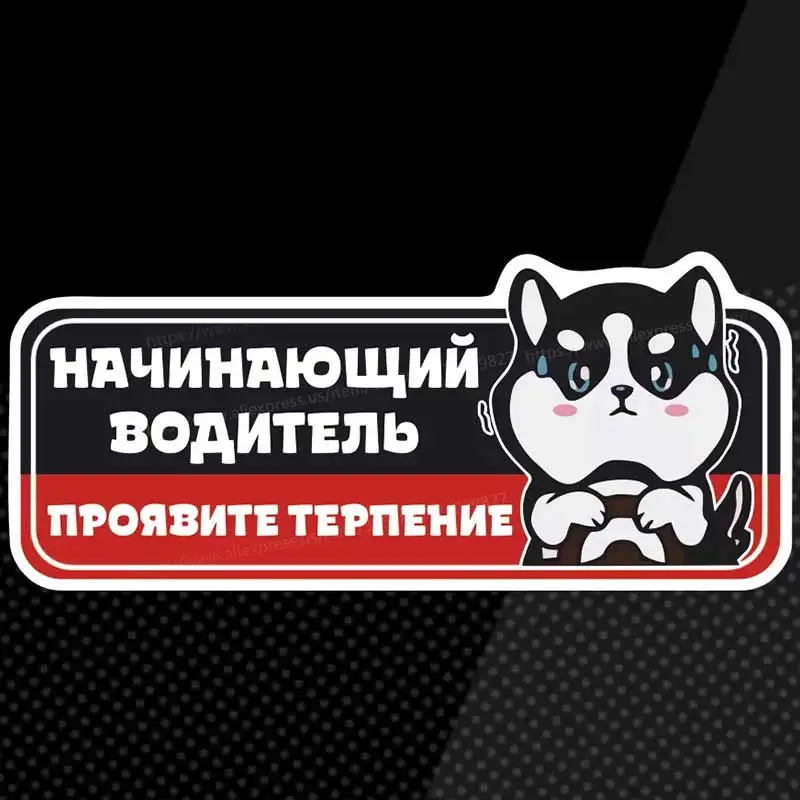 

Наклейка на авто знак Начинающий водитель - Автомобильная наклейка, водонепроницаемая наклейка на заднее окно и бампер автомобиля Y393