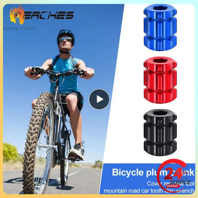1~6PCS Bicycle Crank Practicality Crank Cover Ntegrated Hollow Blossom Aluminum Alloy Crankset Wrench Multi-tool Removal Tool