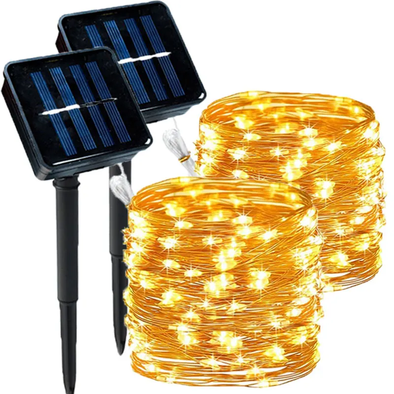 

Solar String Fairy Lights 12m 100LED / 32M 300 LED Waterproof Outdoor Garland Solar Power Lamp Christmas For Garden Decoration