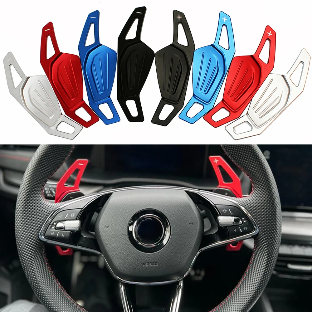 

Car Steering Wheel Shift Paddle Extend Shifters Sticker DSG Gear For Skoda 2020 Octavia A8 MK4 ENYAQ IV RS VRS 2021 Karoq Kodiaq