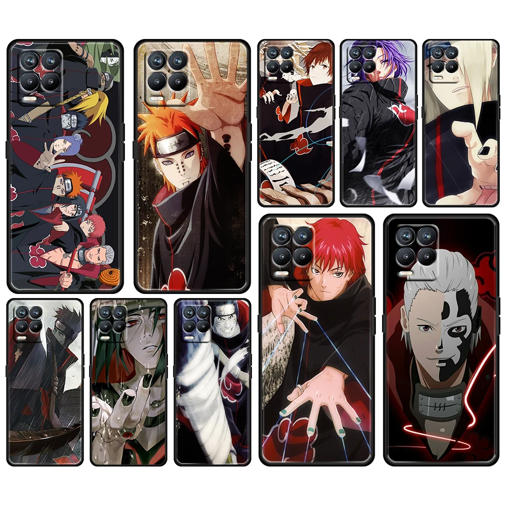

Anime Naruto Akatsuki For OPPO GT Master Find X5 X3 Realme 9 8 6 C3 C21Y Pro Lite A53S A5 A9 2020 Black Phone Case Cover Coque
