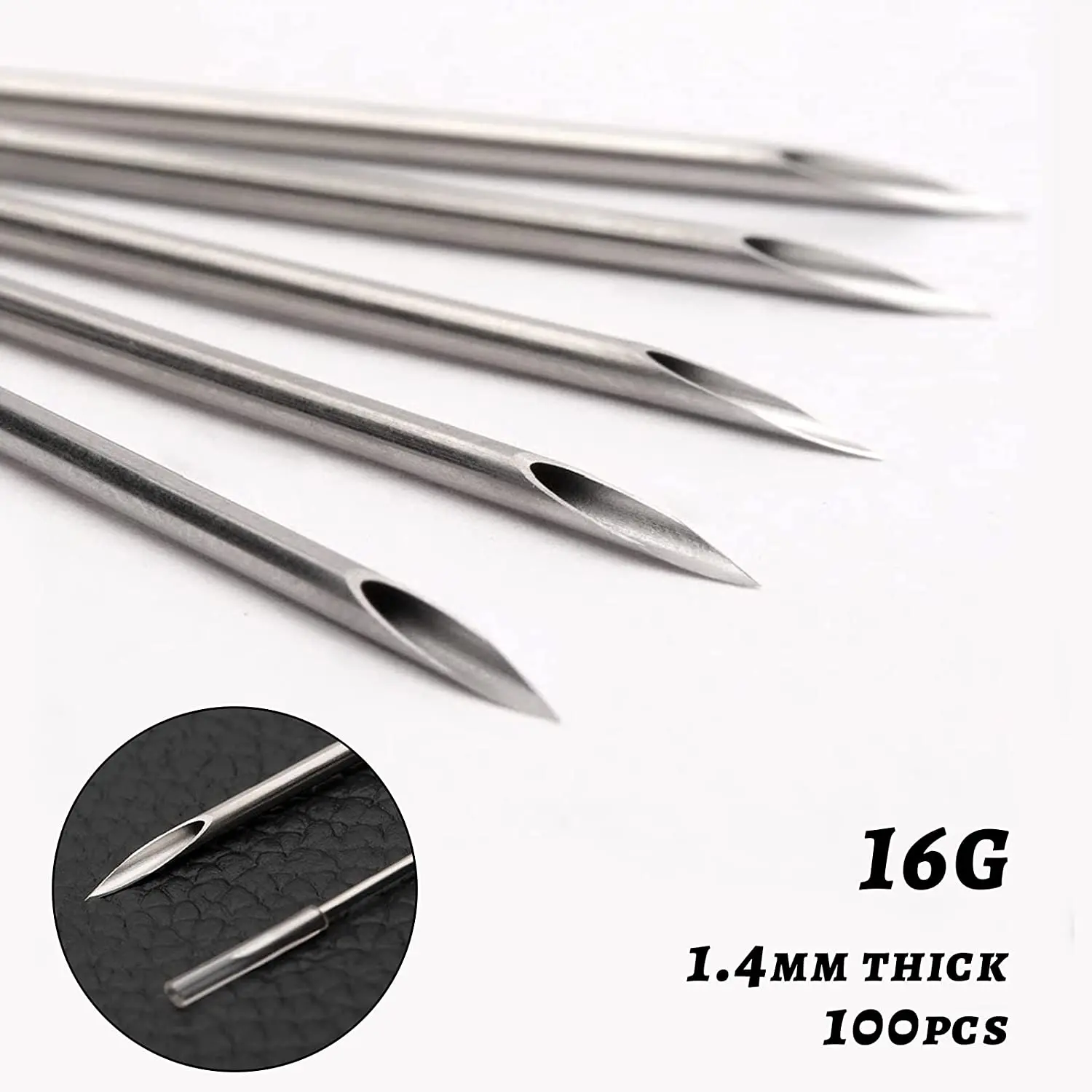 

12G 14G 16G 18G 20G 100PCS Disposable Stainless Steel Body Piercing Needles for Ear Nose Navel Belly Nipple Tongue Lip Pierc