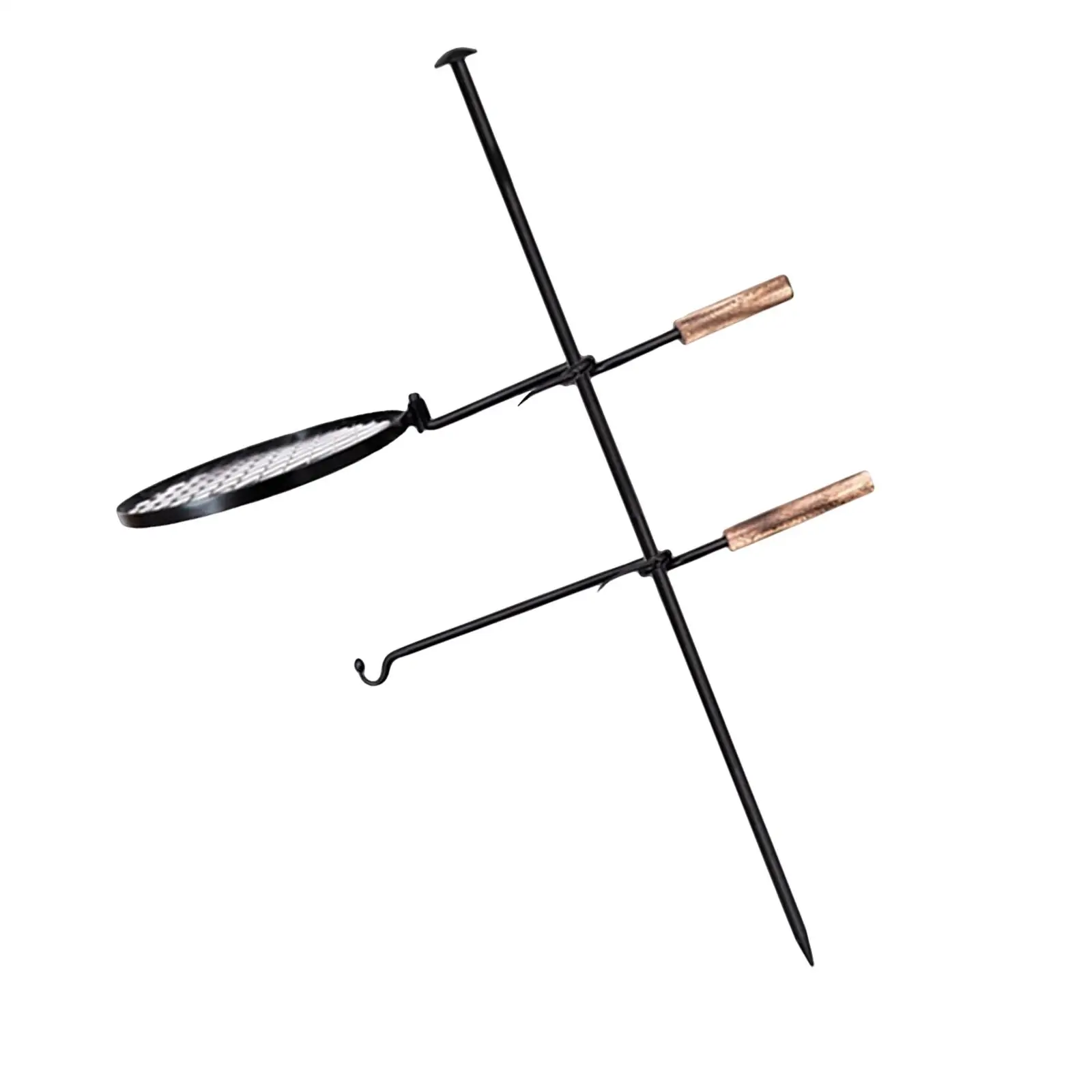 

Portable Campfire Grill Camping Hanging Pot Rack Heavy Duty Barbecue Cooking Grill for Outdoor Cooking Backyard Garden Patio