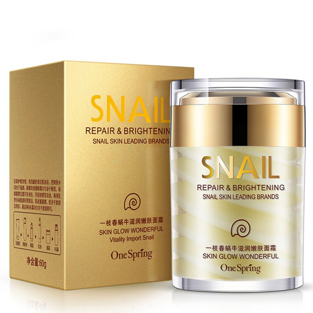 

60g OneSpring Natural Snail Cream Facial Moisturizer Face Cream Whitening Ageless Anti Wrinkles Lifting Facial Firming Skin Care