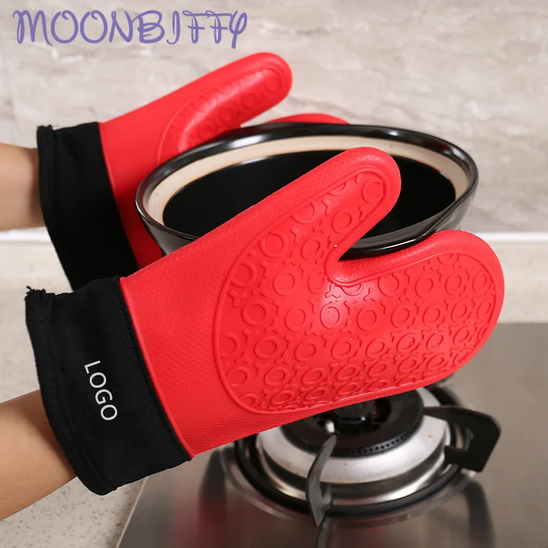 

Silicone Heat-Resistant Gloves Cooking Barbecue Gants Silicone Kitchen Microwave Mittens Oven Glove Home Heat Resistant Gloves