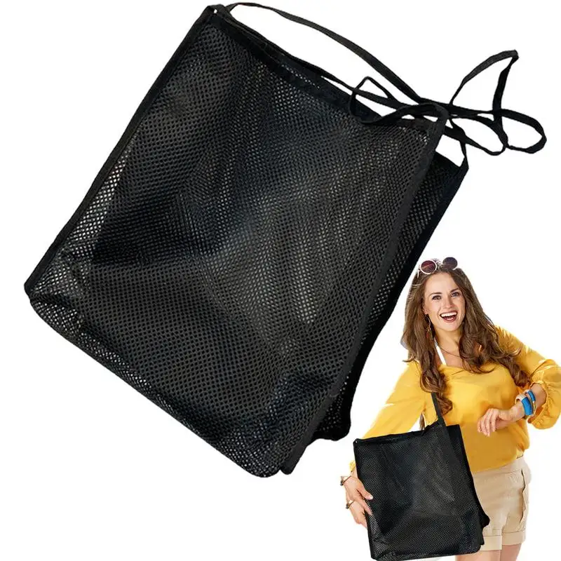 

Women Swimming Storage Bag Large Capacity Shoulder Pack Beach Portable Mesh Bag Handbags Travel Bathing Pack Beach Storage Bag
