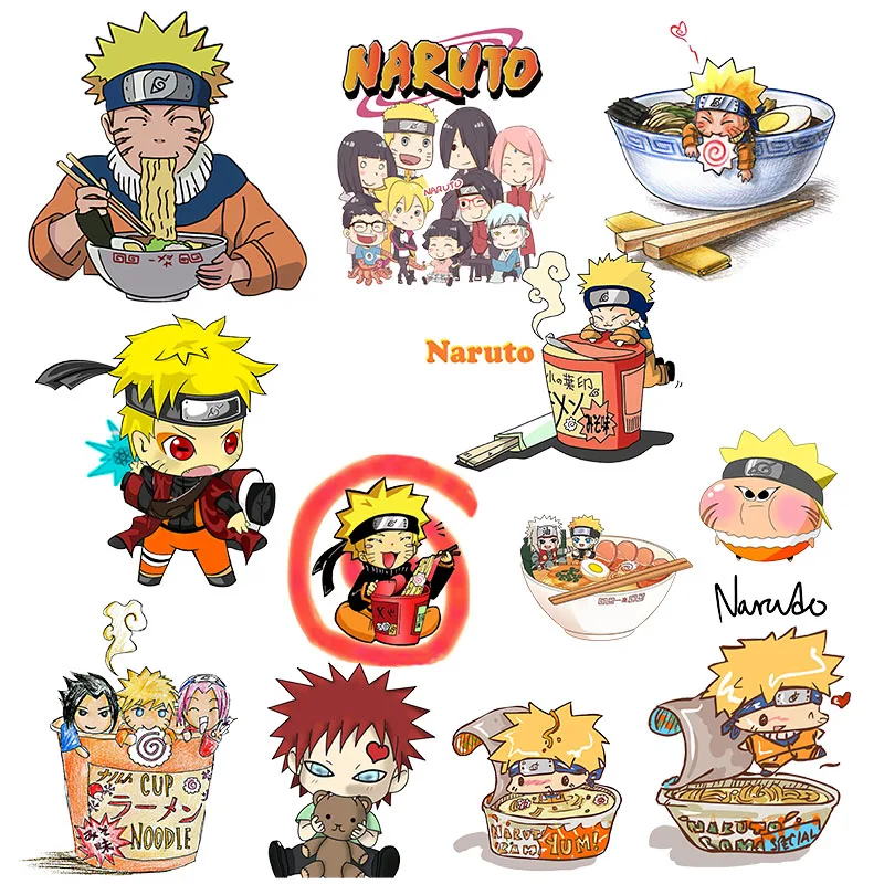 

Naruto Anime Japan Iron on Transfer Patches for Clothing DIY Tshirt Stickers for Kids Kawaii Clothes Boys Decor Custom Patch