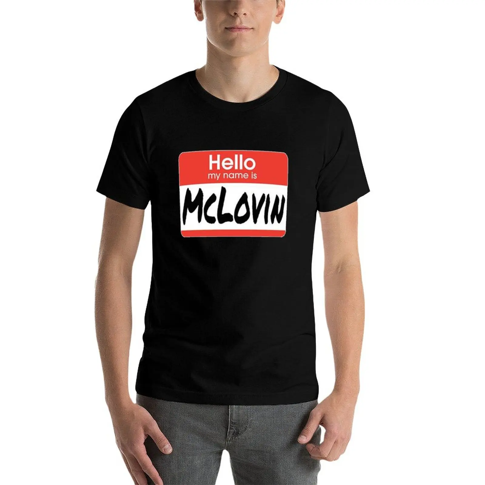 Футболка Hello my name is mclovin винтажная одежда футболка с аниме футболки рисунком для