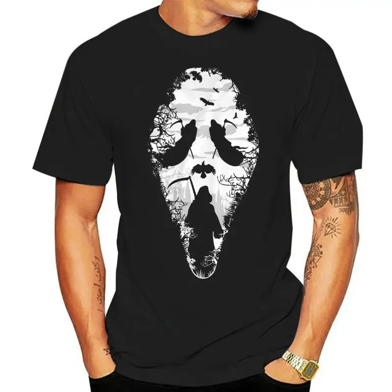 

Scream Face Mask T Shirt Ghostface Killer Horror Movie Halloween Zombie Ghost