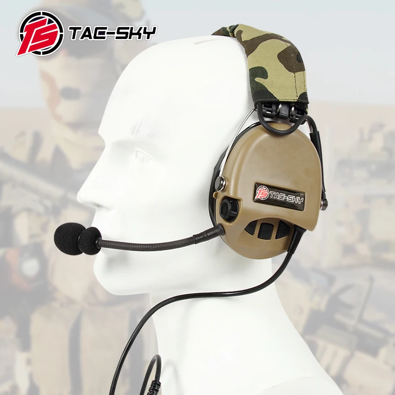 TS TAC-SKY TCIHEADSET LIBERATOR II Silicone Earmuffs Hunting Noise Cancelling Hearing Protection Pickup Headphones-DE