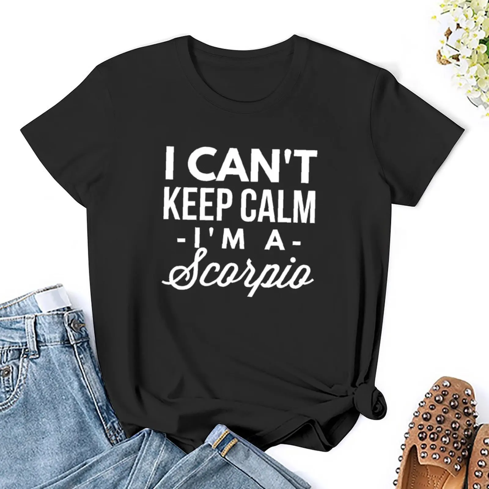 Женская футболка I can keep calm I'm a Scorpio хлопок