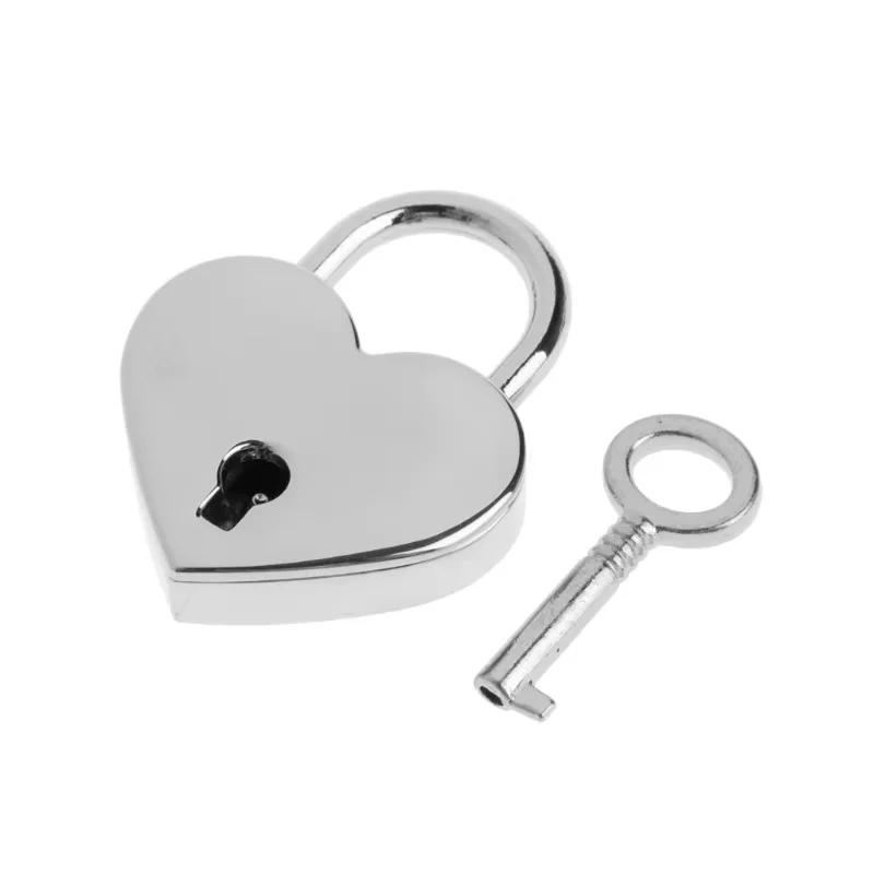Фото Винтажный замок в форме сердца для Wish Lock с свадебными навесными замками на ключо для юбилея №4