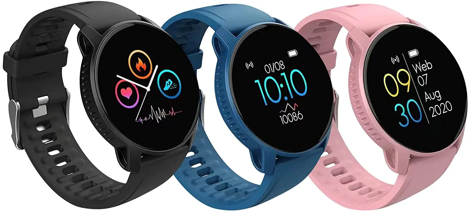 

Умные часы, W9 Bluetooth Смарт-часы, модные умные спортивные часы, тонкий дизайн, водонепроницаемые для телефонов iOS/Android, пульсометр