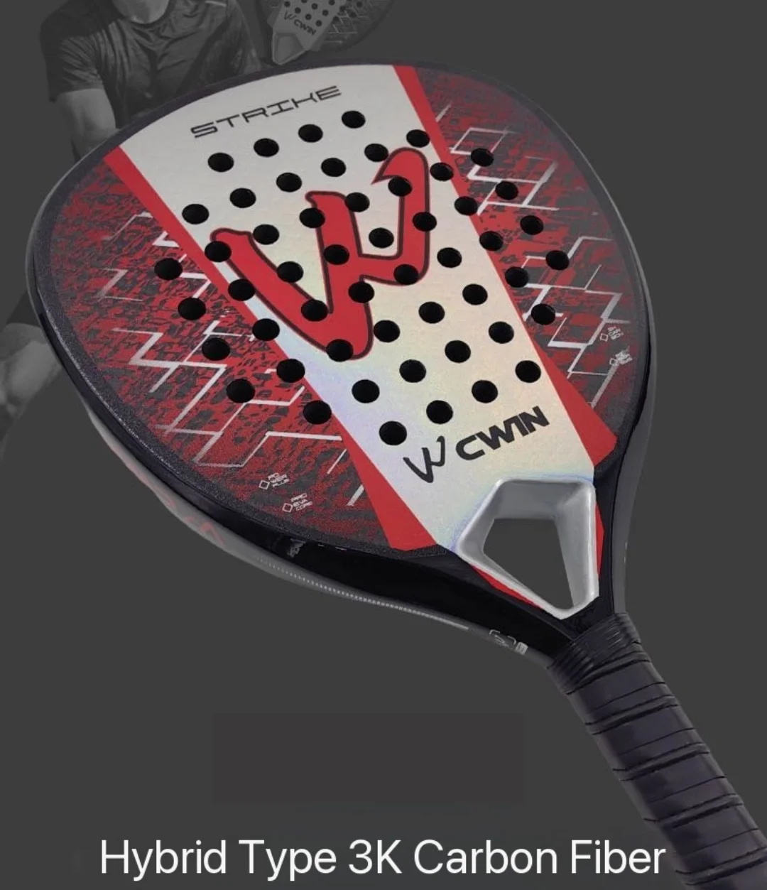 Фото Ракетка для падела DUALE FORCE 3K Carbon, с высоким балансом и сердцевиной из EVA, профессиональная, для мощного удара с точным контролем, турнирная модель 38 мм №3