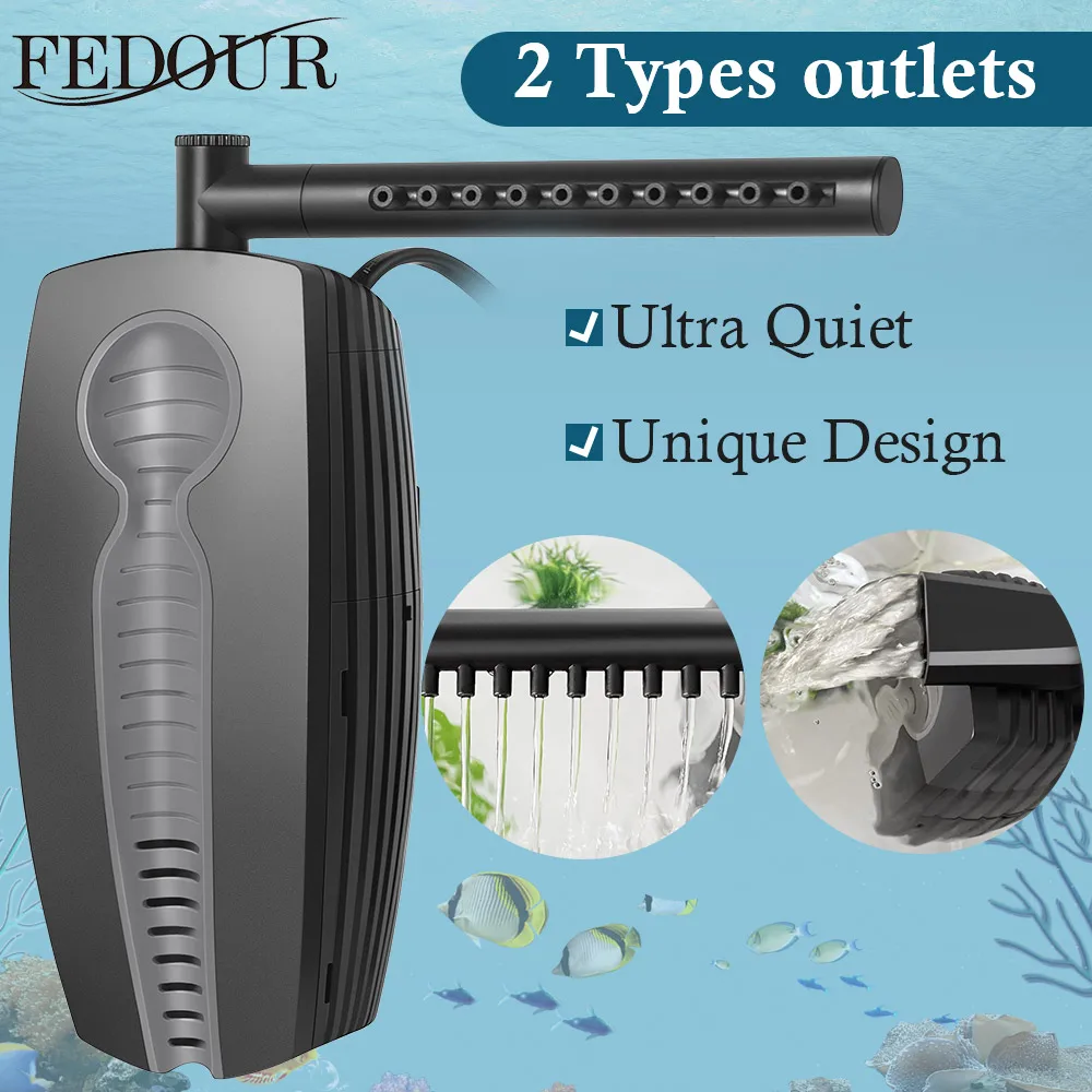 

FEDOUR 600L/H Adjustable Aquarium Internal Filter 8W Sponge Filter Pump Ultra Quiet Fish Tank Filter Aquarium Accessories