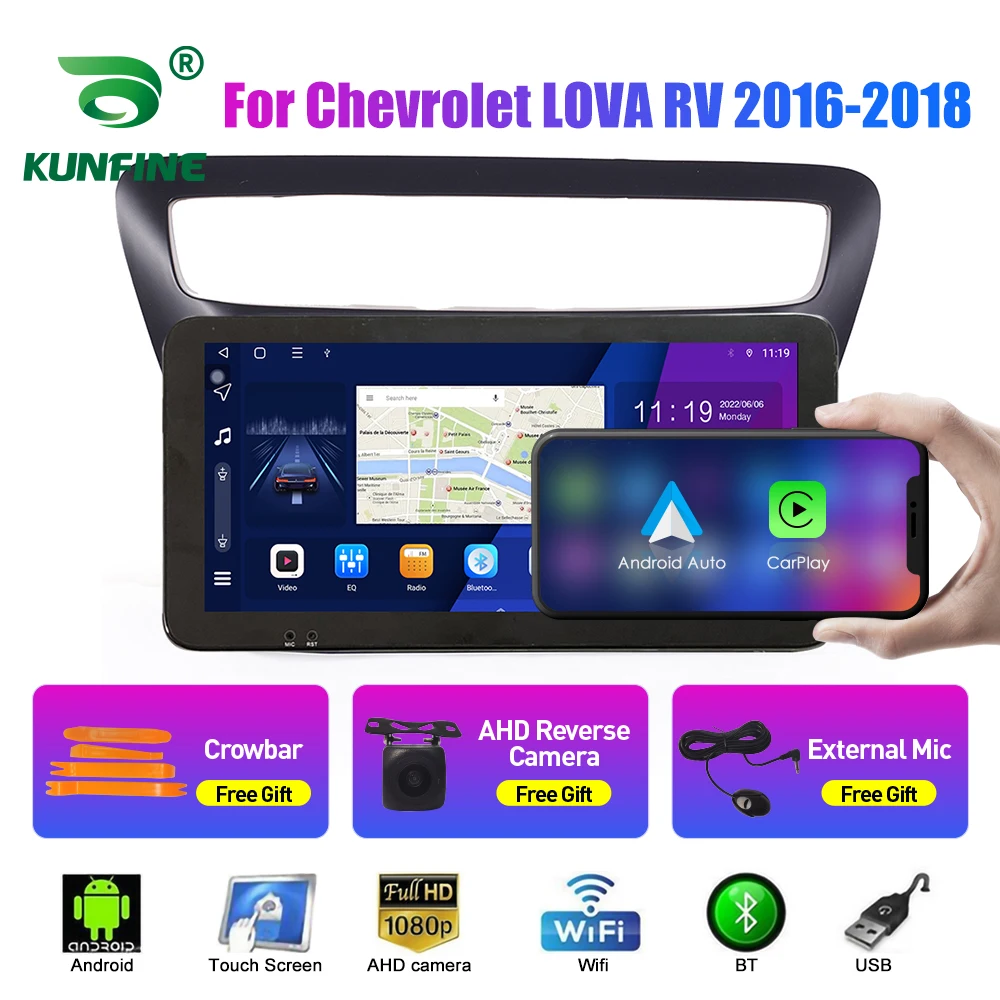 

10.33 Inch Car Radio For Chevrolet LOVA RV 16-18 2Din Android Octa Core Car Stereo DVD GPS Navigation Player QLED Screen Carplay