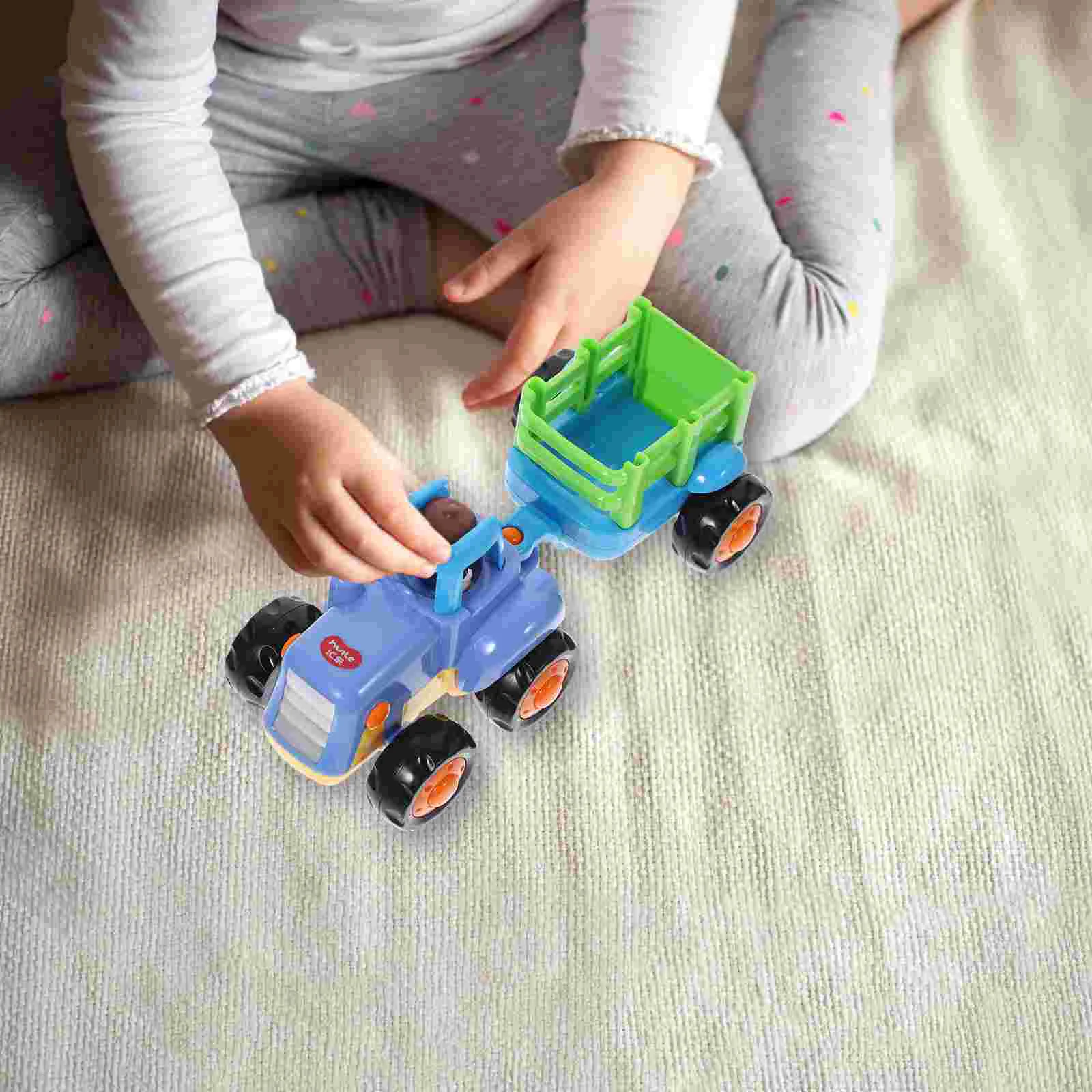 

Childrens Engineering Construction Truck Toys Set Play Vehicles Birthday Kids Early Learning Toys Blue