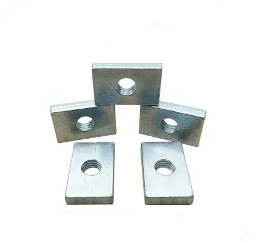 250 шт. M6x20x13x4 Квадратная гайка M5 M6 M8 Прямоугольные гайки GB39 Алюминиевый профиль