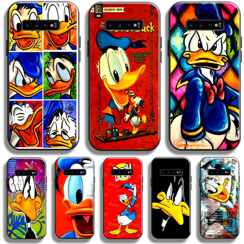 

Cartoon Don Donald Fauntleroy Duck Phone Case For Samsung Galaxy S10 S10 Plus S10 Lite S10E Samsung S10 5G Coque Back Black