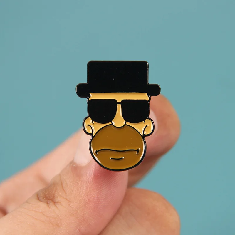 

SALeeee Simpson Homer Brooch Breaking Bad Badge Accessories