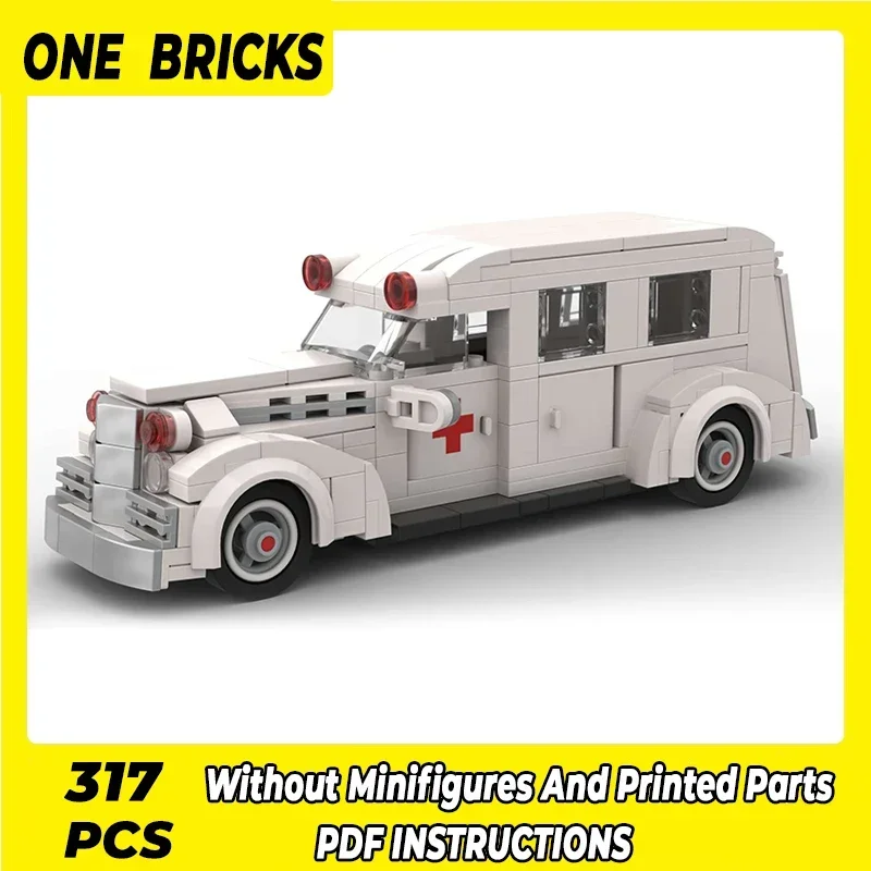 Технические Moc Bricks винтажная модель автомобиля пакет Генни скорая помощь