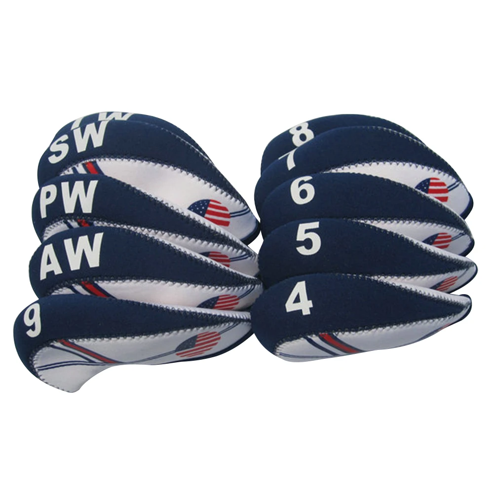 10 шт./компл. чехлы с железной головкой для гольф-клуба защитный чехол защитные на