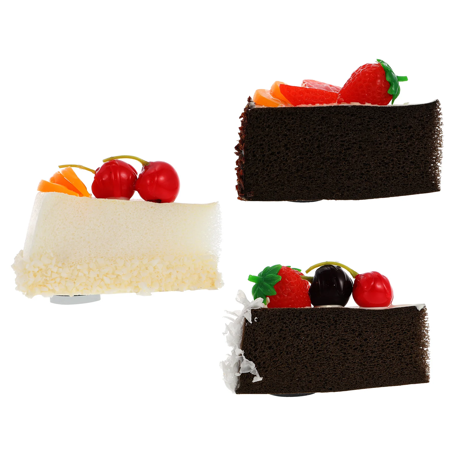 

Cake Fake Artificial Food Kitchen Slice Realistic Dessert Simulation Cakes Pretend Model Faux Bread Toys Prop Display Play