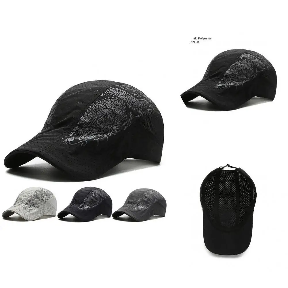 

Durable Sunshade Cap Mesh Hole Washable Peaked Cap Short Brim Sport Cap