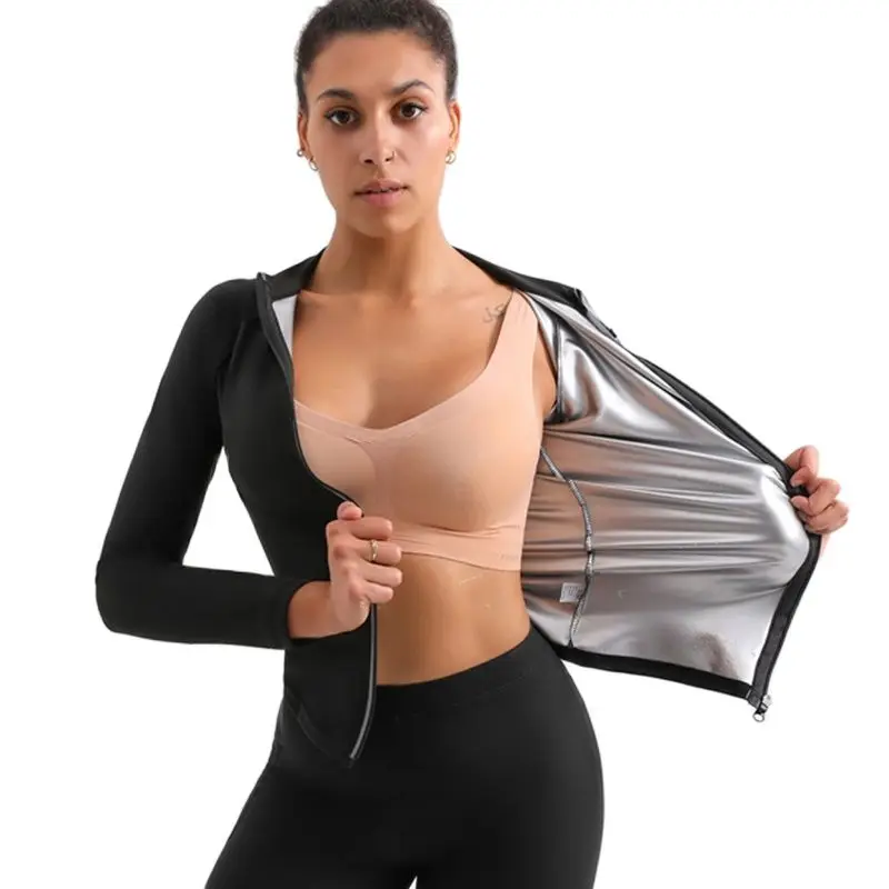 

Tops Sweat Slimming Women Vest Sauna Shaper Gym Body Fitness With Sauna Shrit Loss Sleeves Weight Vest Workout Hot Training Suit