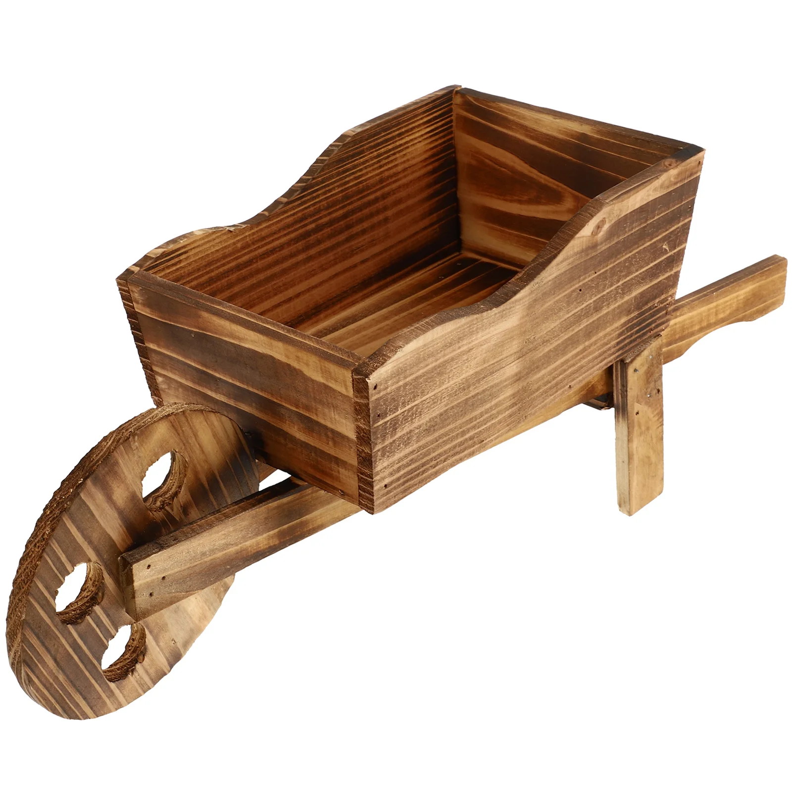 

Wooden Cart Flowerpot Tricycle Stand Dinner Table Decor Barrel Wagon Planter Wheelbarrow Flower Pot Dining Table Decor