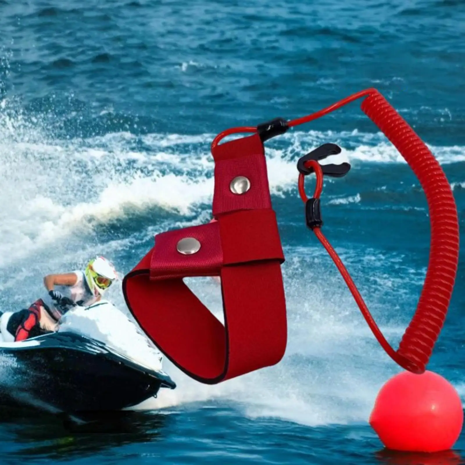 

General Boat Outboard Engine Motor Kill Stop Switch w/ Safety Tether Lanyard