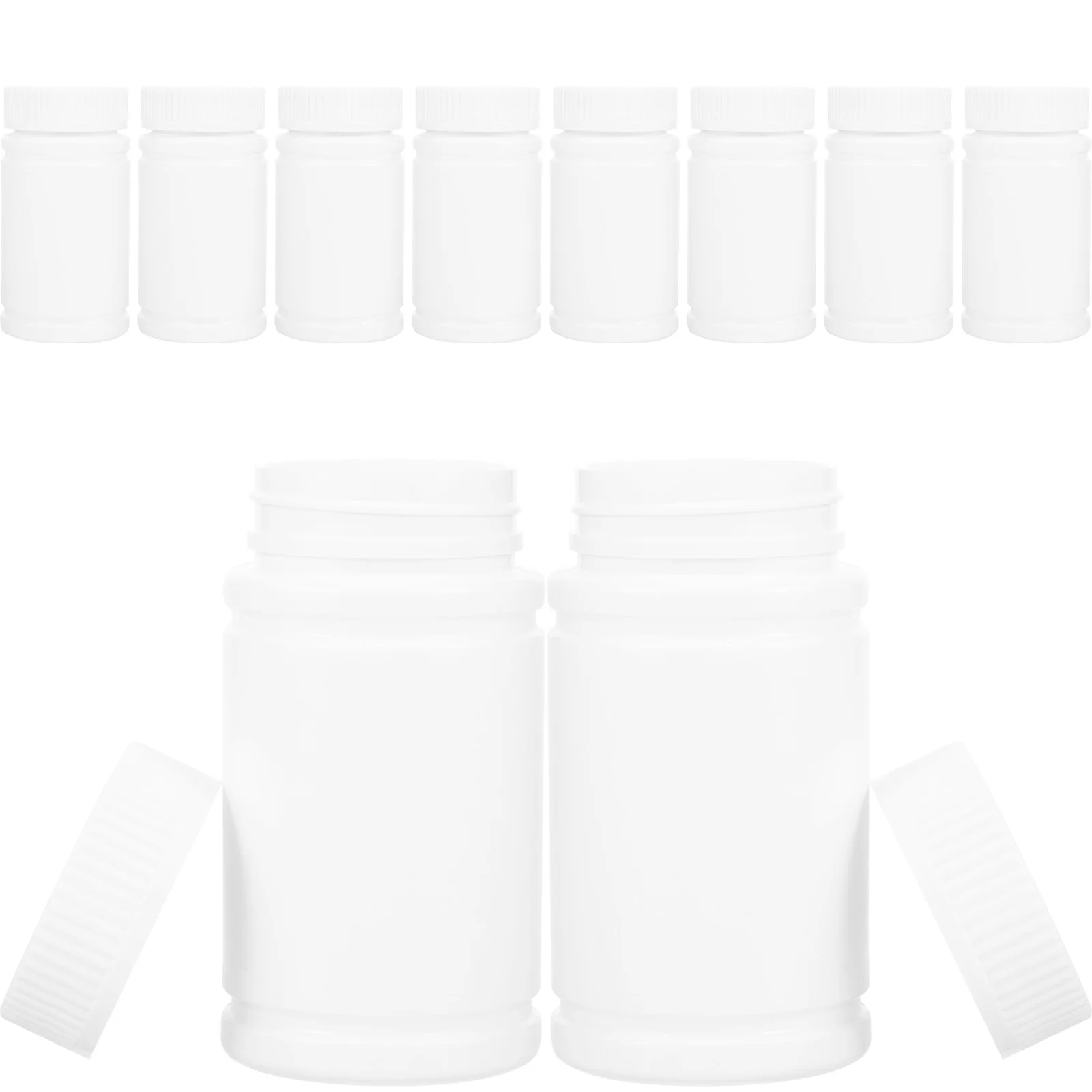 

10 Pcs Empty Medicine Bottle Tablet Container Lid Vial Portable Box Holder Plastic Travel