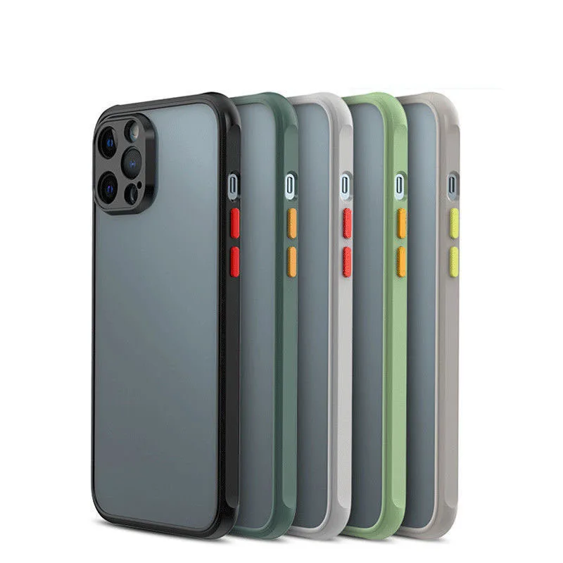 

Simple Matte Frosted Phone Case for iPhone 13 12 11 Pro Max Shell for iPhone 13 12 Mini Simple Lens Full Cover Anti-fall Coque