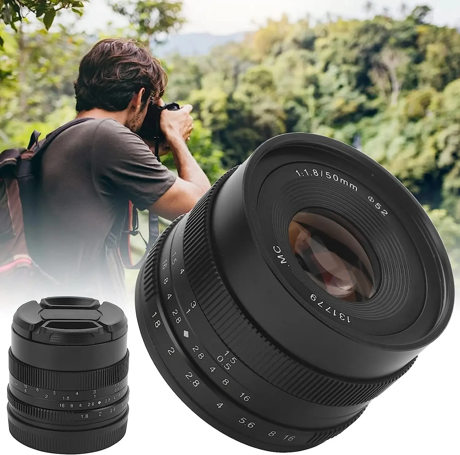 7artisans 50 мм F1.8 APS-C Портретный объектив с большой диафрагмой для Canon EOS-M M50II E A6000 Fujifx