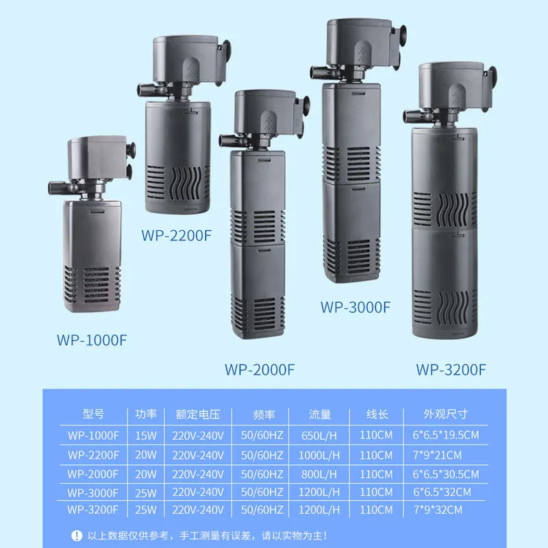 

Sobo WP-1000F Aquarium Fish Tank Filter Three-In-One Wp2000f3000f Wp3300